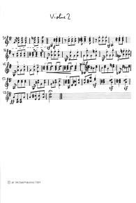 Bart�k-Sz�kely: Romanian folk dances,
                              violin tutti part (page 4): No. 6: Fast
                              dance (Manuntelul)