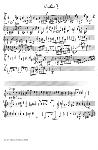 Vivaldi: concert for violin a minor, first
                        part (Allegro) and second part (Largo), violin
                        tutti part (page 2)