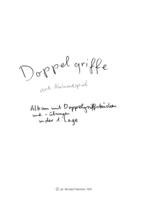 Doppelgriffe und Akkordspiel, Titelblatt