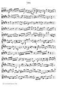 Bach: violin concert E major, first part
(Allegro), viola tutti part (page 3) Bach: violin concert E major, first part
(Allegro), viola tutti part (page 3)