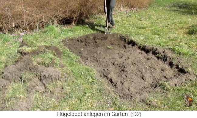 Construcci�n de
                    un bancal de colina con Imperio de jard�n biol�gico
                    (Biogartenreich) 02: se retira la cubierta del
                    prado