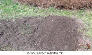 Construction of a
                    hillbed near Biogartenreich 22: The mixture of soil
                    earth and compost earth is applied on the bed 03
