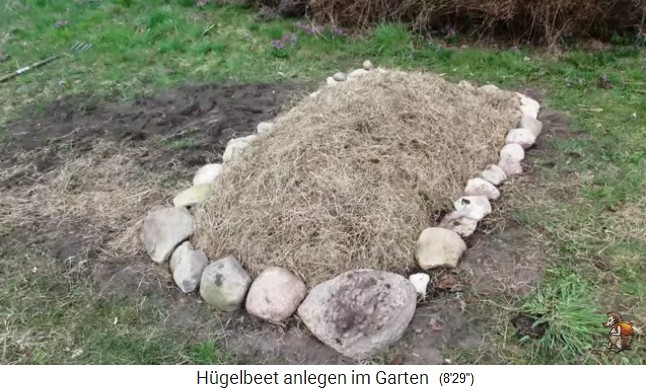 Bau eines H�gelbeets bei
                    Biogartenreich 26: mit Steinrand 02