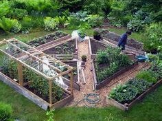 �rea de cultivo
                          cuadrado con lechos elevados con 4 tri�ngulos
                          y 4 rect�ngulos alargados en el borde