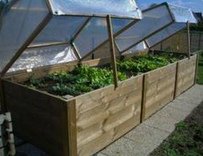 Hochbeet mit Gew�chshausdeckel
