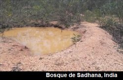 La zanja de infiltraci�n se rellena con grava