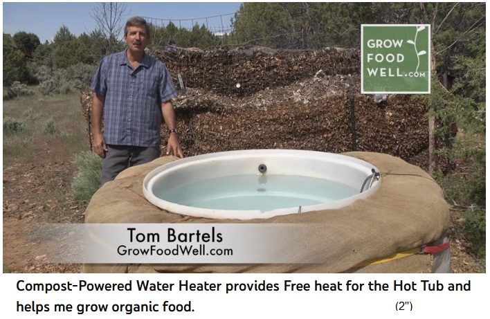 El Sr. Tom Bartels
                      presenta su ba�era con su calefacci�n de compost