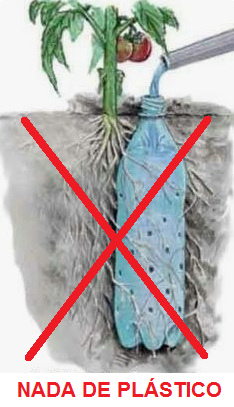 Los fan�ticos de las botellas de PET
                    tambi�n pueden utilizar una botella de PET como
                    tuber�a de riego