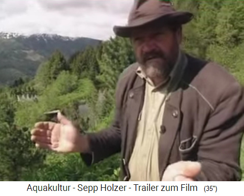 Sepp
                  Holzer erkl�rt Teiche am Hang