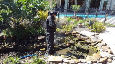 Teich ablassen und saubermachen 01