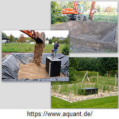Teichkl�ranlage im Bau