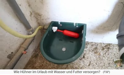 Automatic chicken drinkers with
                    float - assembled