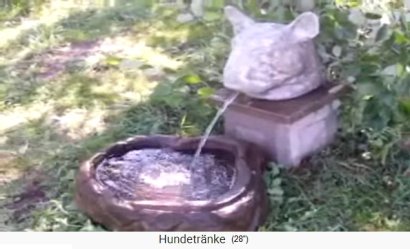 Dog
                    drinker with dog head and bowl