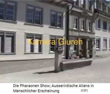 Hindelbank (Switzerland): Community house with
                    fountain with obelisk with pyramid on top