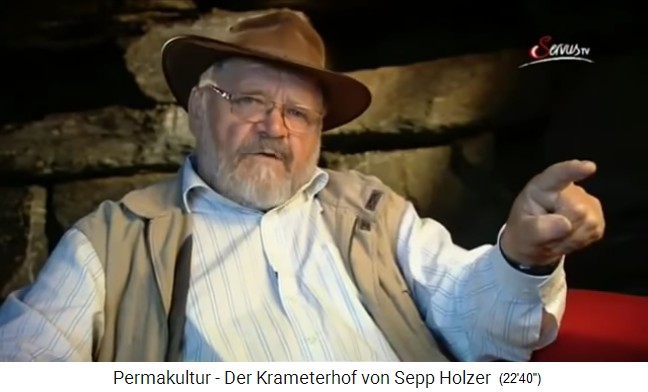 Sepp Holzer sagt es klar: Die
                    ganze Landwirtschaft ist mit voller Absicht auf
                    Monokultur manipuliert, und ein paar wenige
                    verdienen an den Katastrophen