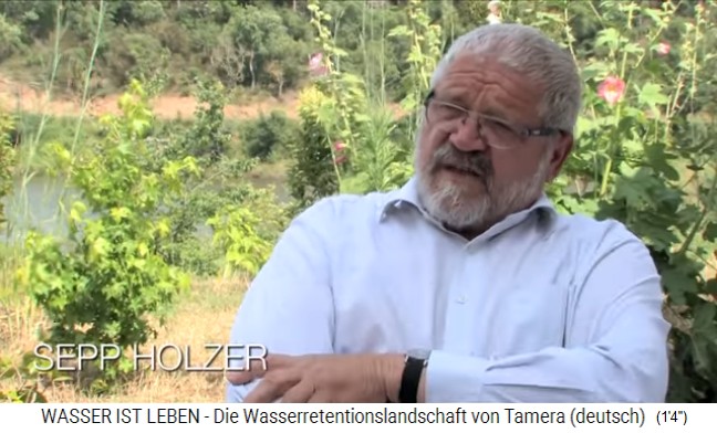 Sepp
              Holzer erkl�rt den Wasserkreislauf