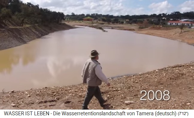 Tamera (Portugal): Der See
                    1 f�llt sich 2007 - zweites Jahr 2008