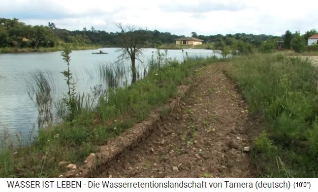 Tamera (Portugal), der See 1
                    mit Uferbereich mit Hackselweg