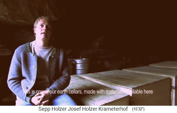 Granja Krameterhof de Sepp Holzer
                    con s�tano terrestre
