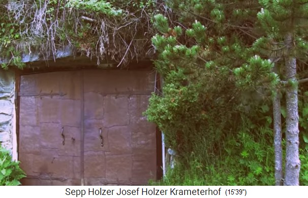 Granja Krameterhof
                    de Sepp Holzer: la entrada de los s�tanos
                    terrestres