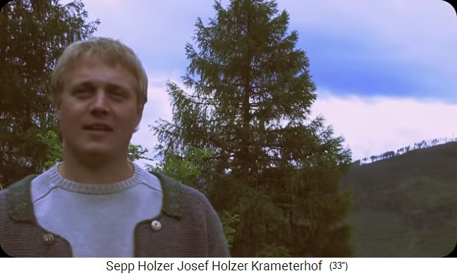 Sr. Josef Holzer en la granja Krameterhof