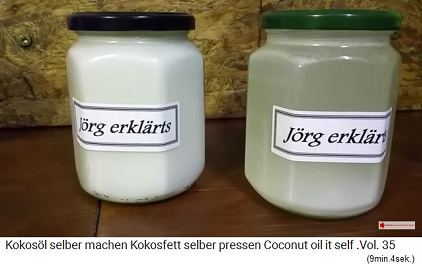 Coconut oil: from 25�C on coconut oil
                            is liquid