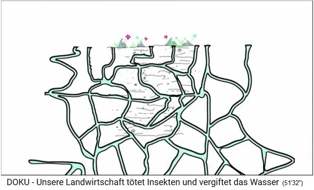 Comic: Regenwurm-Tunnelsystem mit
                          Häufchen an der Oberfläche für besten, neuen
                          Humus