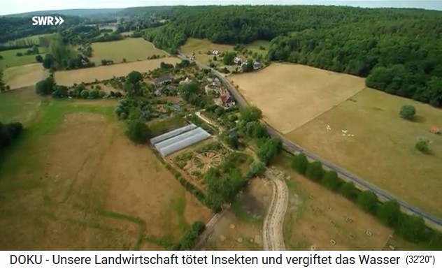 the organic
                                permaculture farm "Bec
                                Hellouin" in Normandy, aerial
                                photo