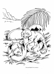 Dinosaurier: Zwei geschl�pfte
                                Protoceratops