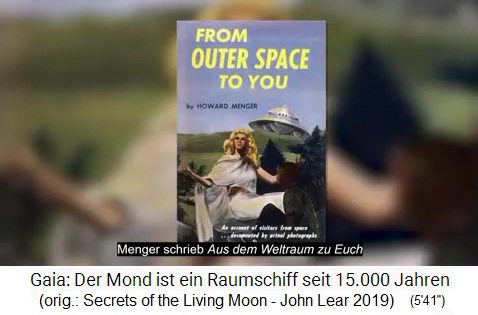 Libro
                    di Howard Menger: From outer space to you 1953
                    (Dallo spazio esterno per te)