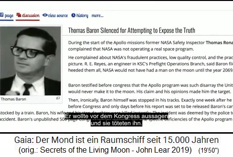 Informe: Thomas Baron fue
                        asesinado por la NASA (NAZA)