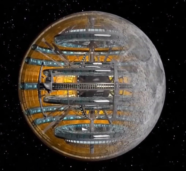 La Lune FAUSSE est creuse avec des �tages