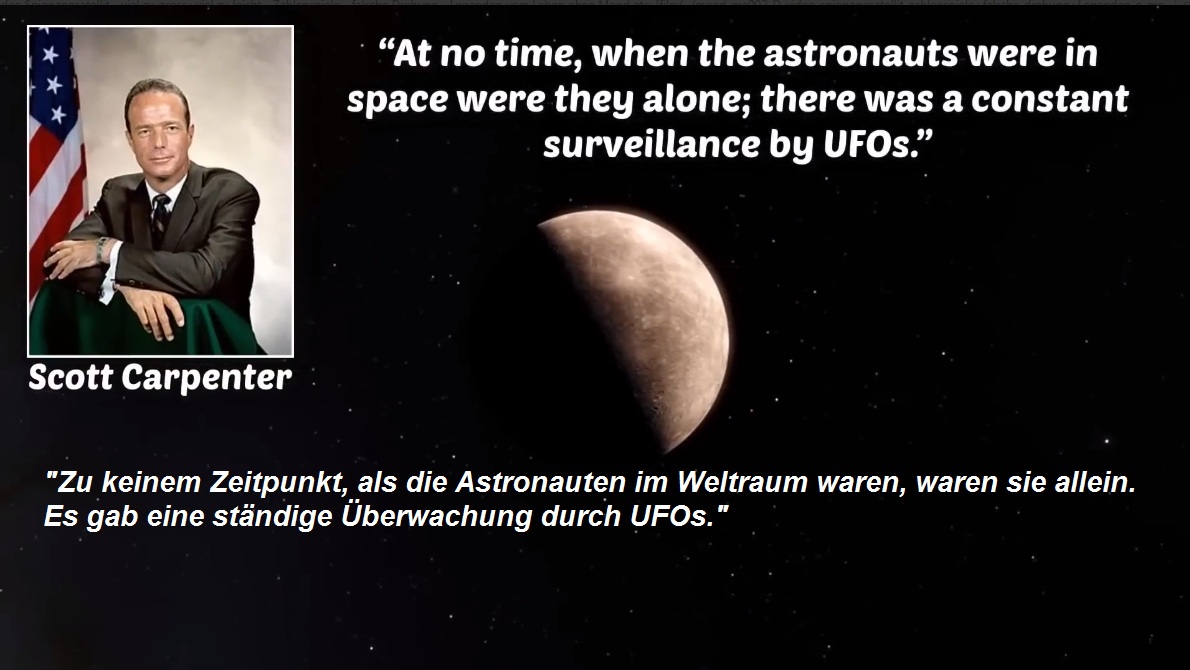 Astronaut Scott Carpenter:
                      Die Mercury-Mission "Atlas 7" war immer
                      von UFOs �berwacht