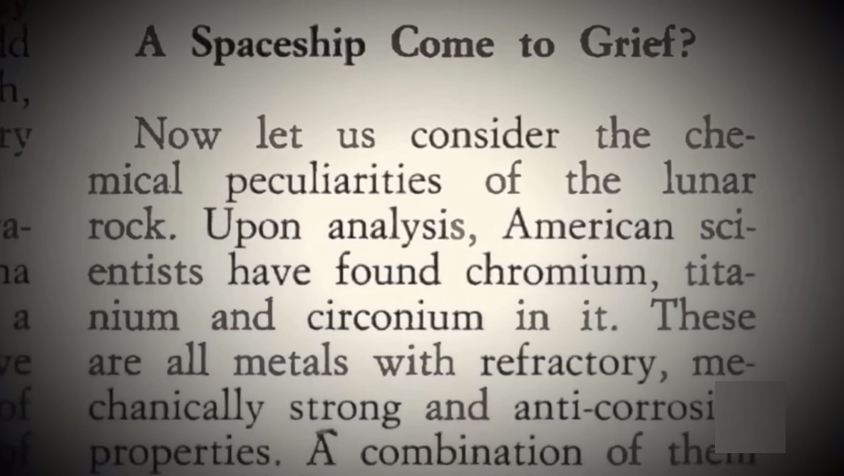 Atterrissages lunaires
                      [simulation dans la Salle de Lune] 1969-1973: Du
                      laiton, de la micromica et du titane pur ont �t�
                      "trouv�s"