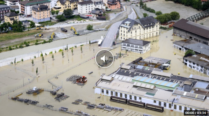 Chippis (cant�n de Valais, Suiza): A
                    finales de junio de 2024, se produjo la prueba de
                    inundaci�n y se inundaron las zonas industriales de
                    Chippis, que se encuentra en la zona aluvial del r�o
                    R�dano - 30.6.2024