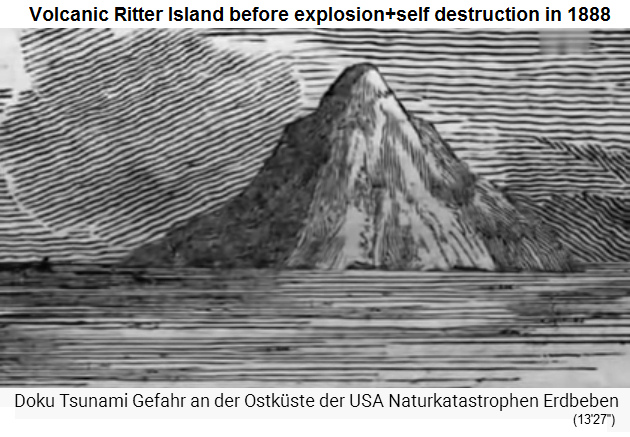 12) Ritter
                      Island near New Guinea before the explosion,
                      drawing 1880 appr.