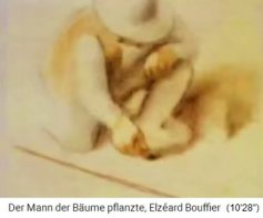 Eine Eichel wird in ein Loch gelegt