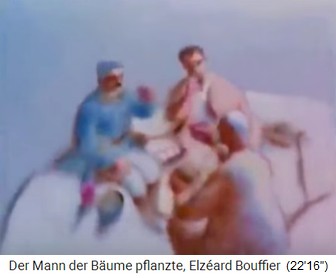 Ein Forstbeamter mit Jean Giono bei Bouffier