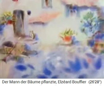 Vergons mit Wasser, intakten H�usern
                    und Blumen