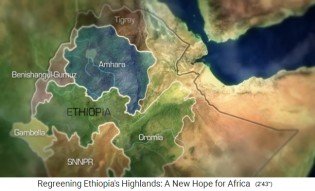 Mapa de
                      Etiop�a con las provincias de las tierras altas
                      Oromia, SNNPR, Gambella, Benishangul-Gumuz, Amhara
                      y Tigray