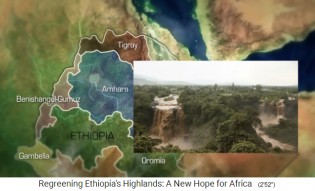 Mapa de Etiop�a
                      con la provincia de Amhara con la fuente del Nilo
                      Azul