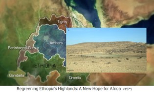 La provincia
                    de Tigray hasta 2005 con tierras altas des�rticas en
                    Etiop�a, mapa