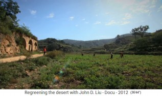 China,
                    meseta de Loess en 2012 con la agricultura, todo se
                    ha vuelto verde