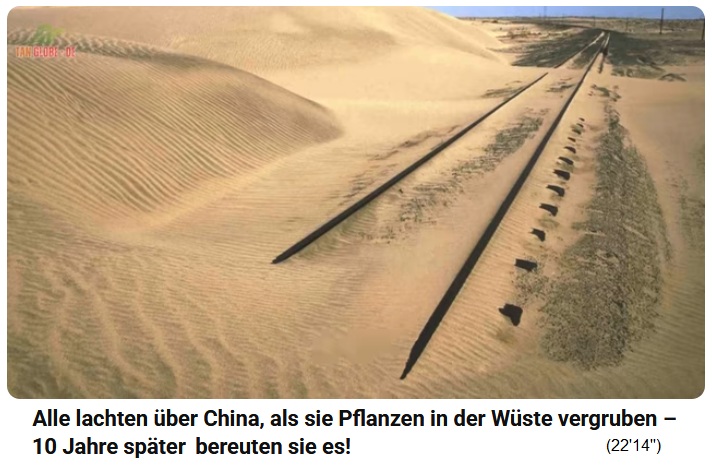 Die BTU-Eisenbahn in
                    der Taklamakan-W�ste war schon halb versch�ttet