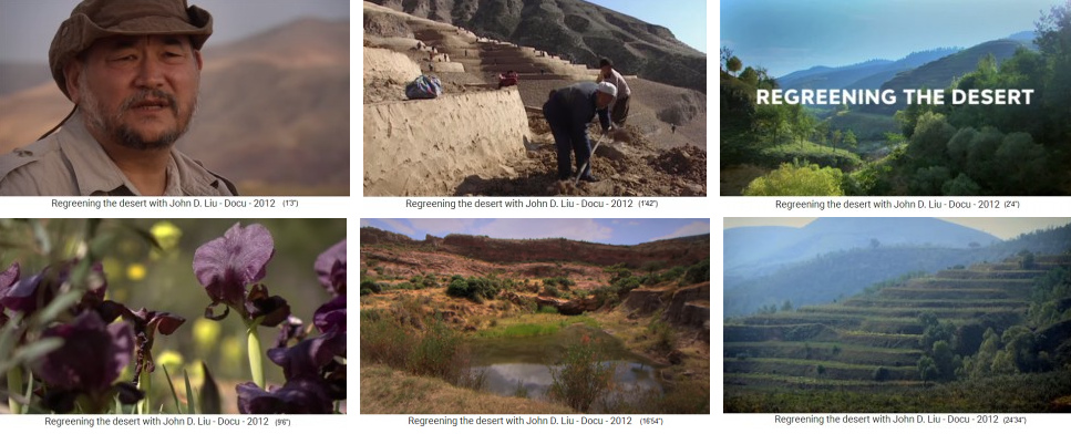John D. Liu, retrato - el
                    altiplano de Loess en China fue desierto hasta 2000,
                    vino la regeneraci�n con medidas instalando terrasas
                    - en Jordania en zonas protectadas vienen plantas
                    desaparecidas - en Etiopia regenera el desierto con
                    estanques y bosques