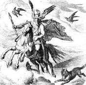 Teutons: depiction
                                of God Odin