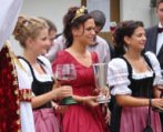 Wine Queen celebrating the victory
                        of wine and the defeat of the forest.