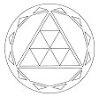 Kornkreis: Pyramidenmandala, Dreieckmandala --
                    crop circle: pyramide mandala, triangle mandala