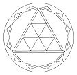 Kornkreis: Pyramidenmandala, Dreieckmandala --
                    crop circle: pyramide mandala, triangle mandala