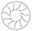 Kornkreis: Blumenmandala oder Wirbelmandala --
                    crop circle: flower mandala or swirl mandala